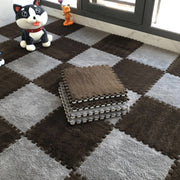 Interlocking Puzzle Carpet Tiles 30 Pack Low Pile Washable Indoor Bedroom Noise Reduction