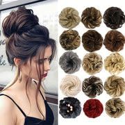 Women Synthetic Hair Bun Chignon Hairpiece Elastic Scrunchie Hair Accessory