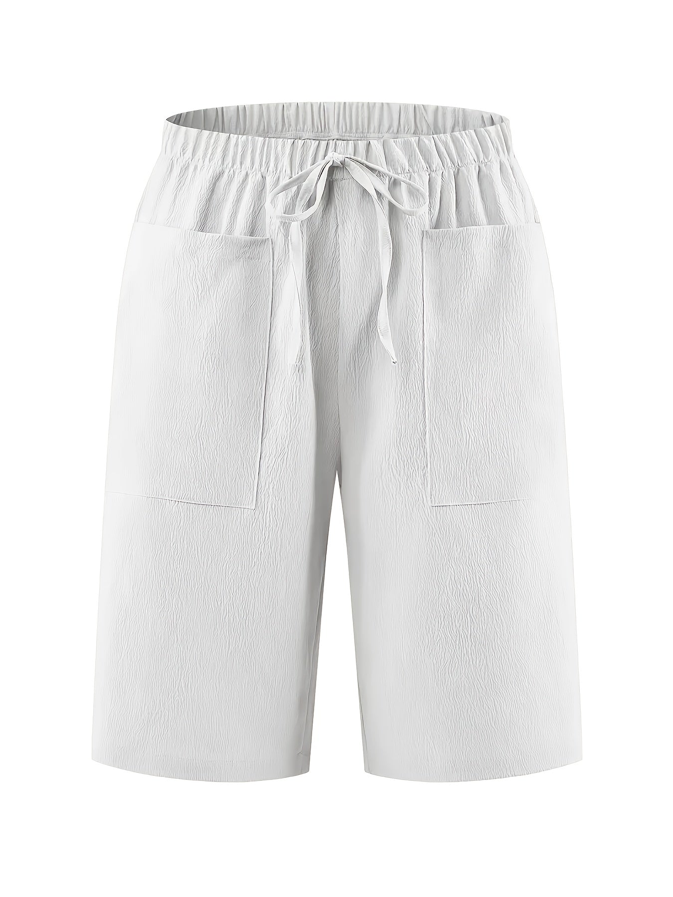 Pack de 2 braguitas de color sólido con cordón y bolsillos para mujer talla plus