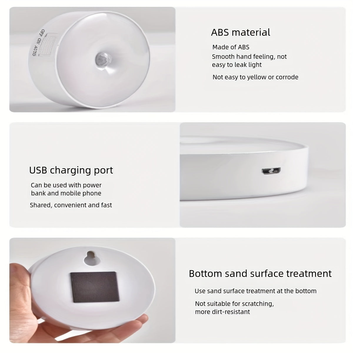 Space Themed LED Night Light with Magnetic Induction USB Rechargeable Infrared Sensor