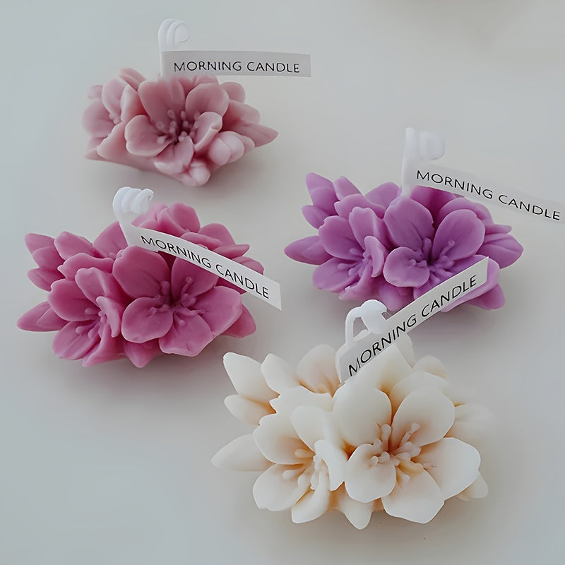 Silicone Mold for DIY Candles and Soaps 3D Peach Cherry Blossom Pink Purple White