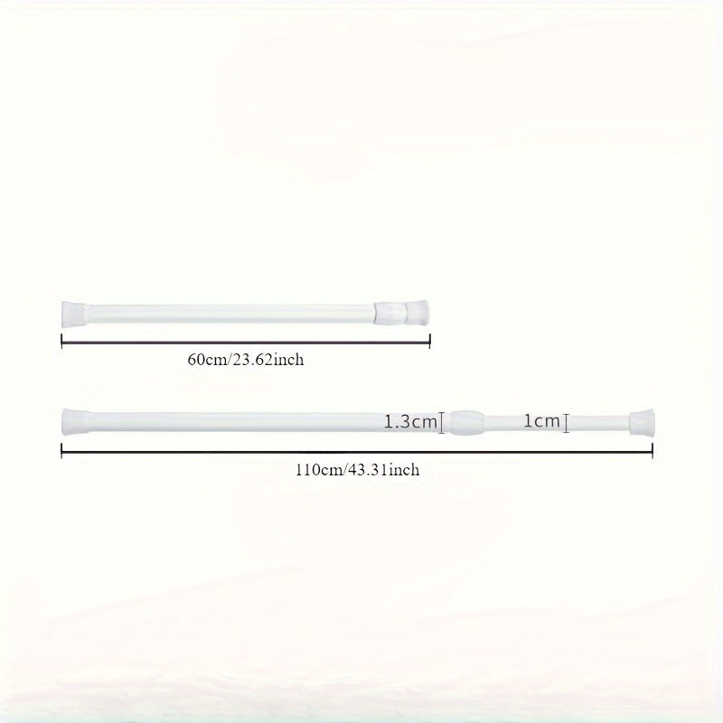 Adjustable Aluminum Shower Curtain Rod 100-190cm No Drilling Bathroom Kitchen Closet