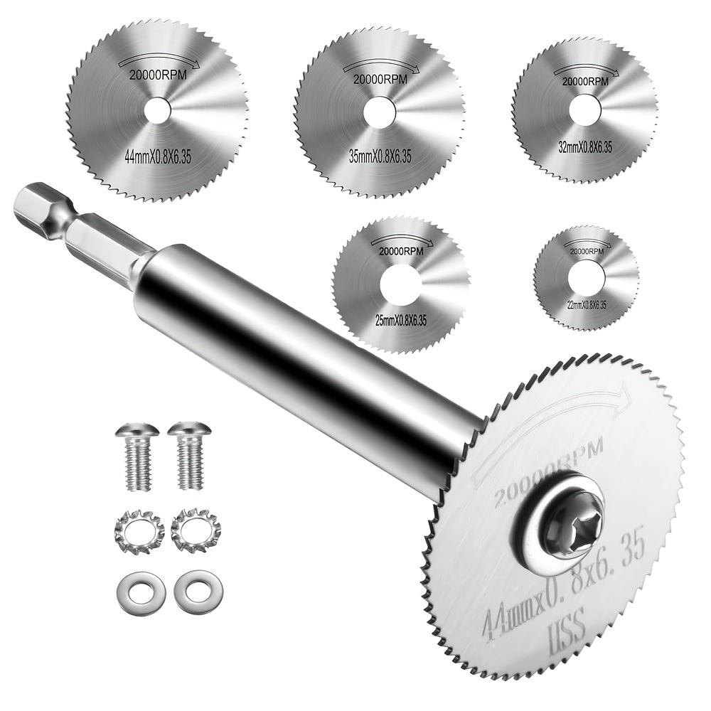 Steel Cutting Wheel for Rotary Saw 1/4 Inch Hex Shank Thin Disc with 8 Heads