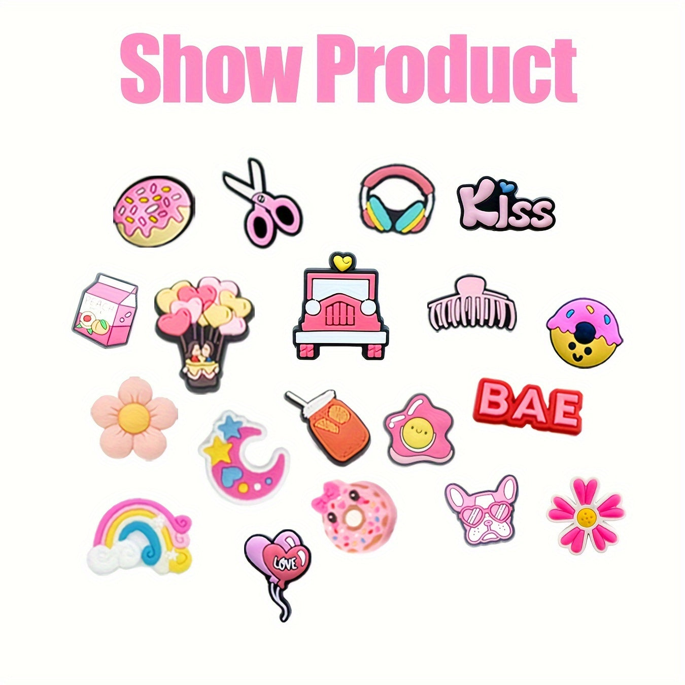 Kids Girls Pink Charm Bracelet Set with Shoe Jewelry and Watch Charms