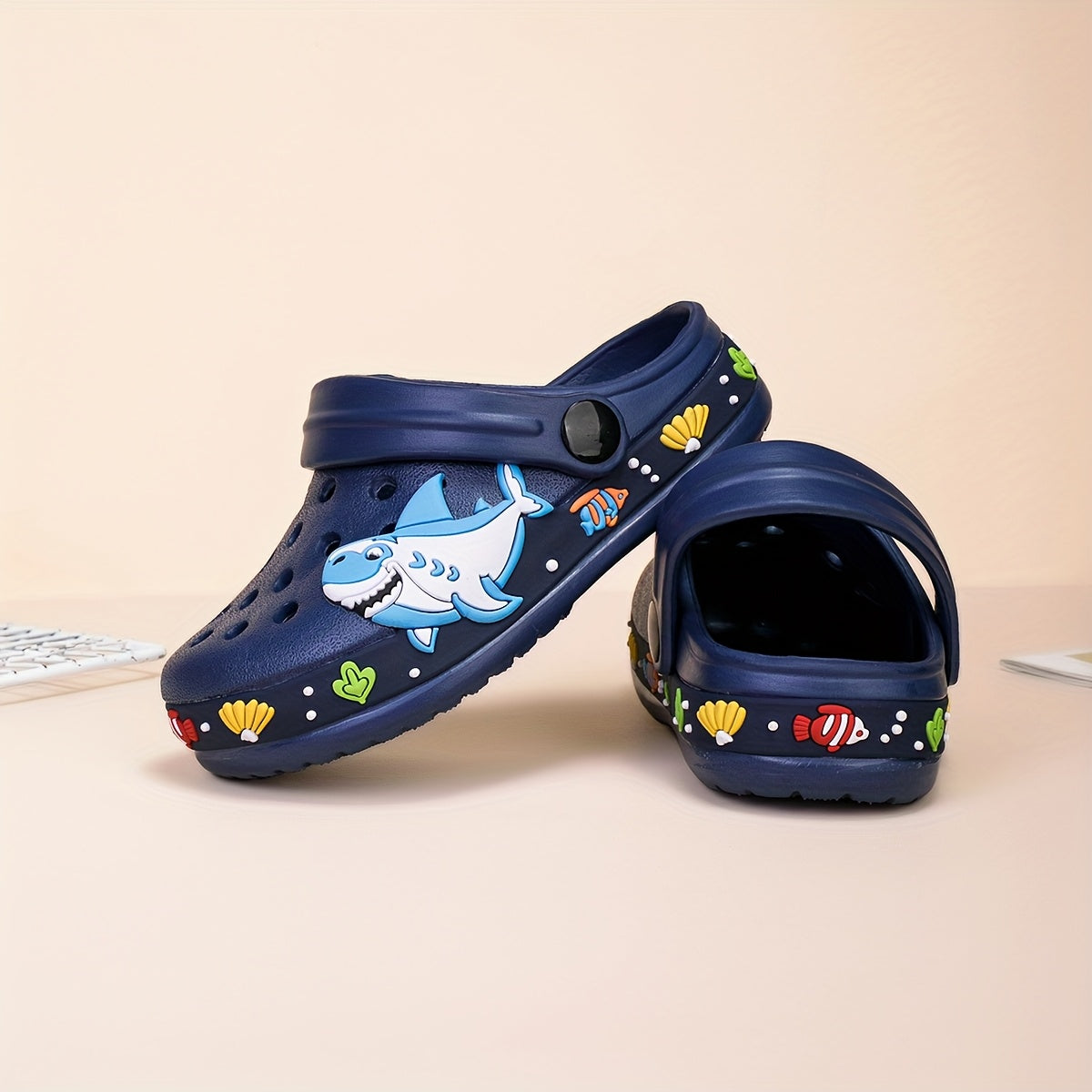 Kids EVA Clogs Lightweight Shark Beach Shoes for Boys and Girls