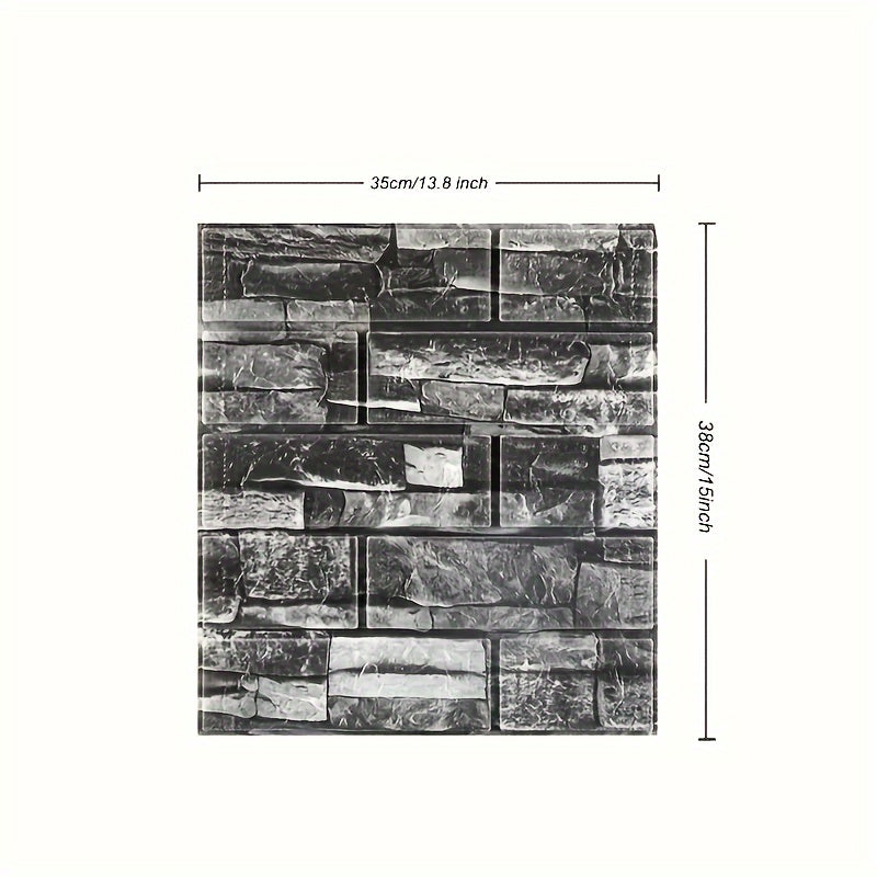 30 dona 3D g'isht devor stikerlari, uy va ofis uchun dekorativ devor decalari
