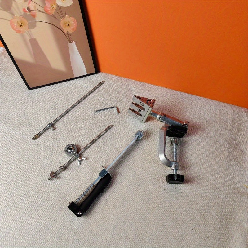 360° adjustable flip angle design stainless steel sharpener multi-piece set