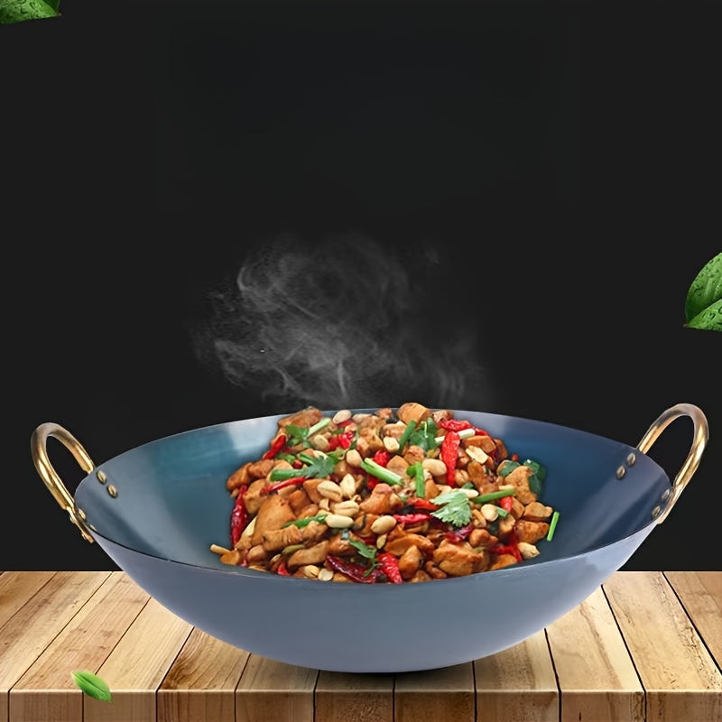 Ko'p maqsadli quyma temir wok va sho'rva qozoni - yopishqoq sirt, uy va restoran sharoitida gaz pechida pishirish uchun ideal