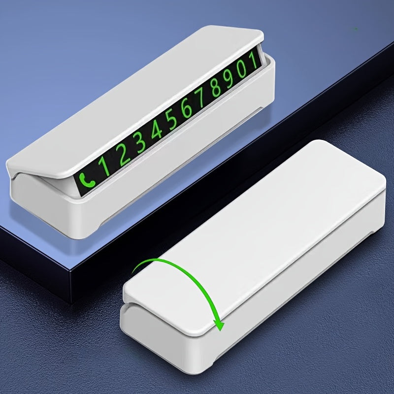 Dekorativ plastik avtomobil ichki telefon raqami belgisi, mobil telefon uchun parkovka uchun tutqich