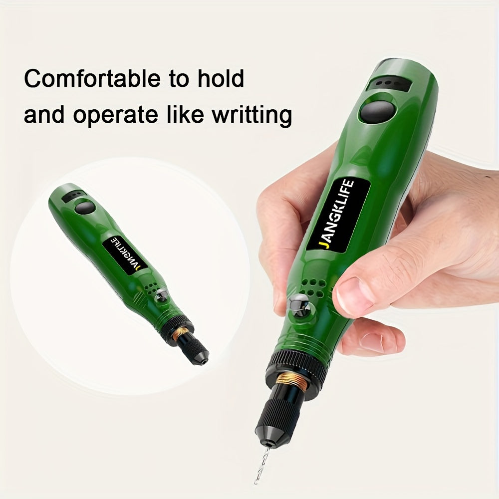 Cordless Mini Rotary Tool with Lithium Battery 3 Speeds USB Charging for Grinding Sanding Carving Polishing