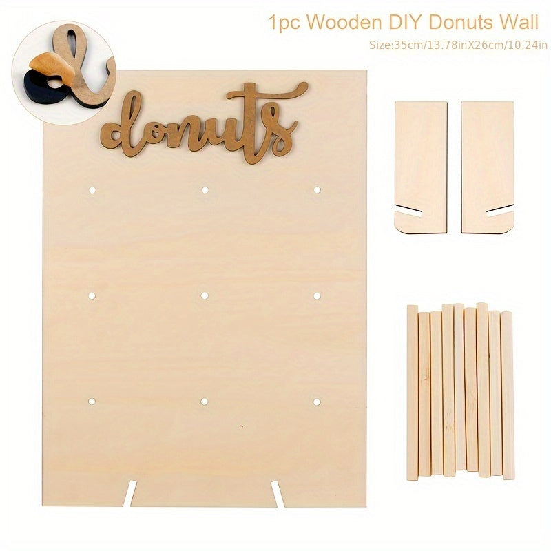 Rustic Wood Donut Holder for Weddings and Parties, Candy Buffet Display