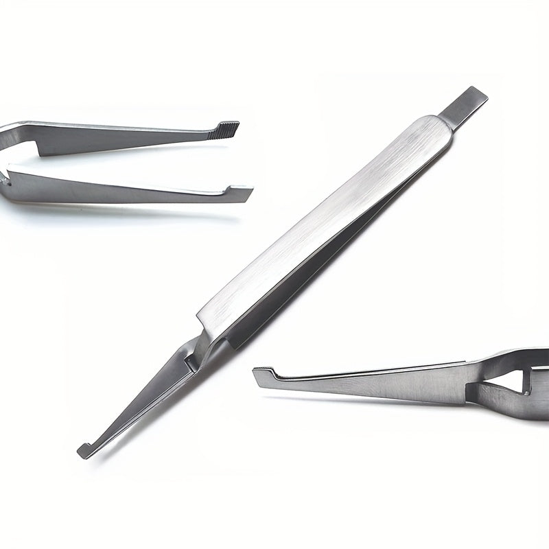 Stainless Steel Precision Tweezers with Fine Tip and Reverse Action
