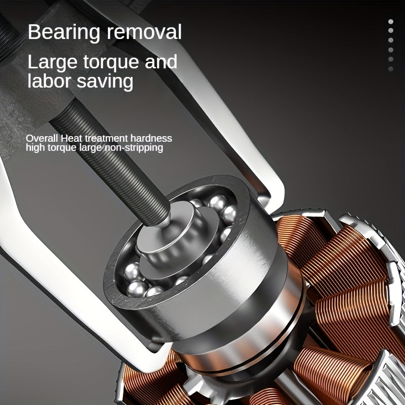 2-Jaw and 3-Jaw Gear Puller Set Adjustable Bearing Removal Chrome Vanadium Steel