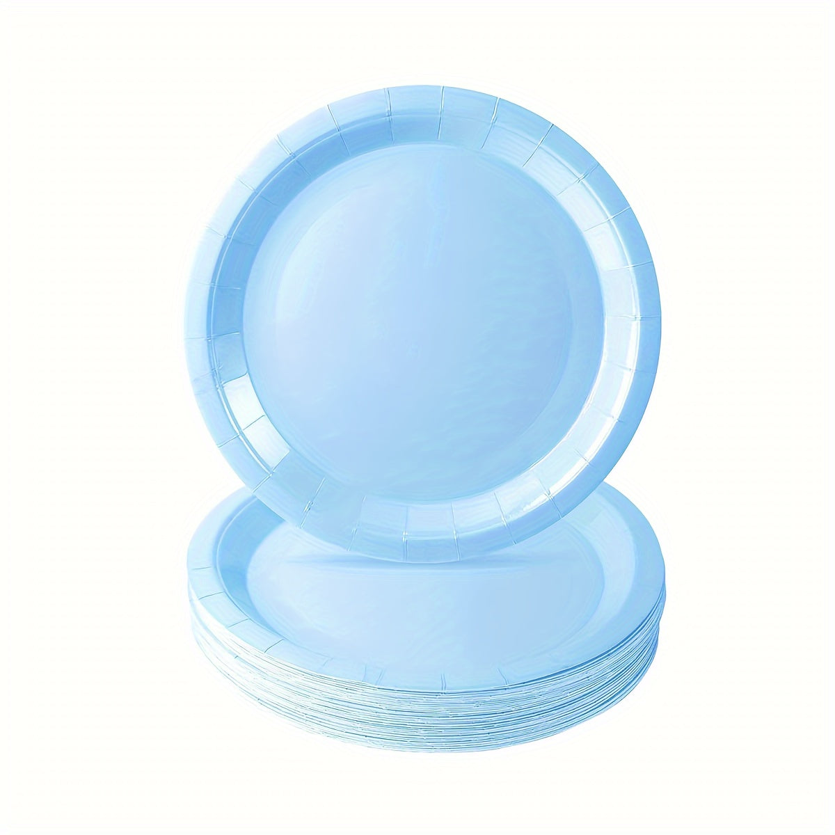 Set de suministros para fiestas azul claro, 10 o 20 piezas: platos, vasos, servilletas para celebraciones