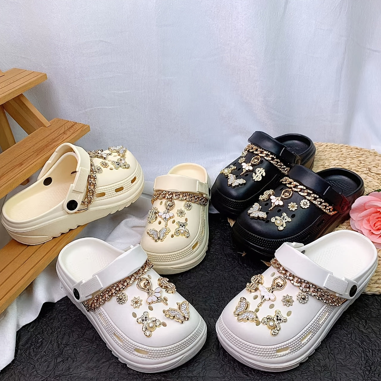 Women'S Casual EVA Mules Clogs Platform Slip-Ons Solid Color