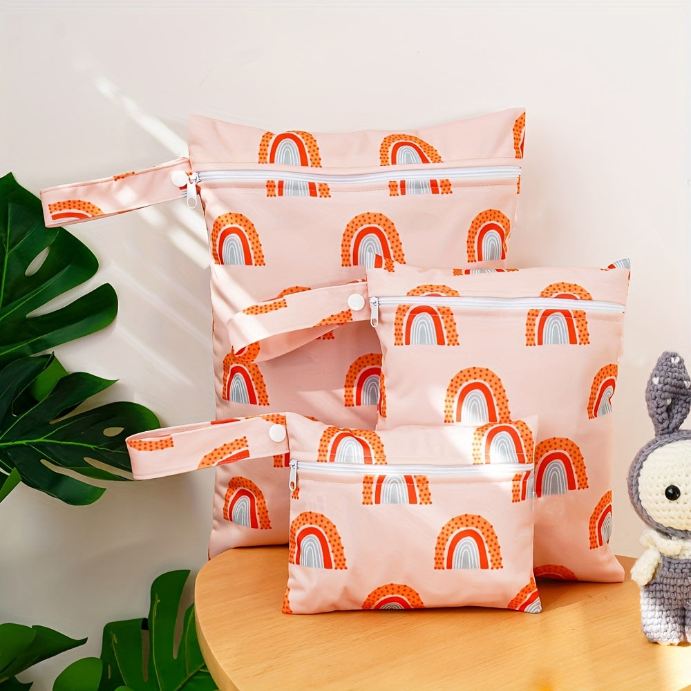 Три штуки сумок Rainbow Sun Print Wet Dry Bags, водонепроницаемая сумка для подгузников и портативная сумка для хранения