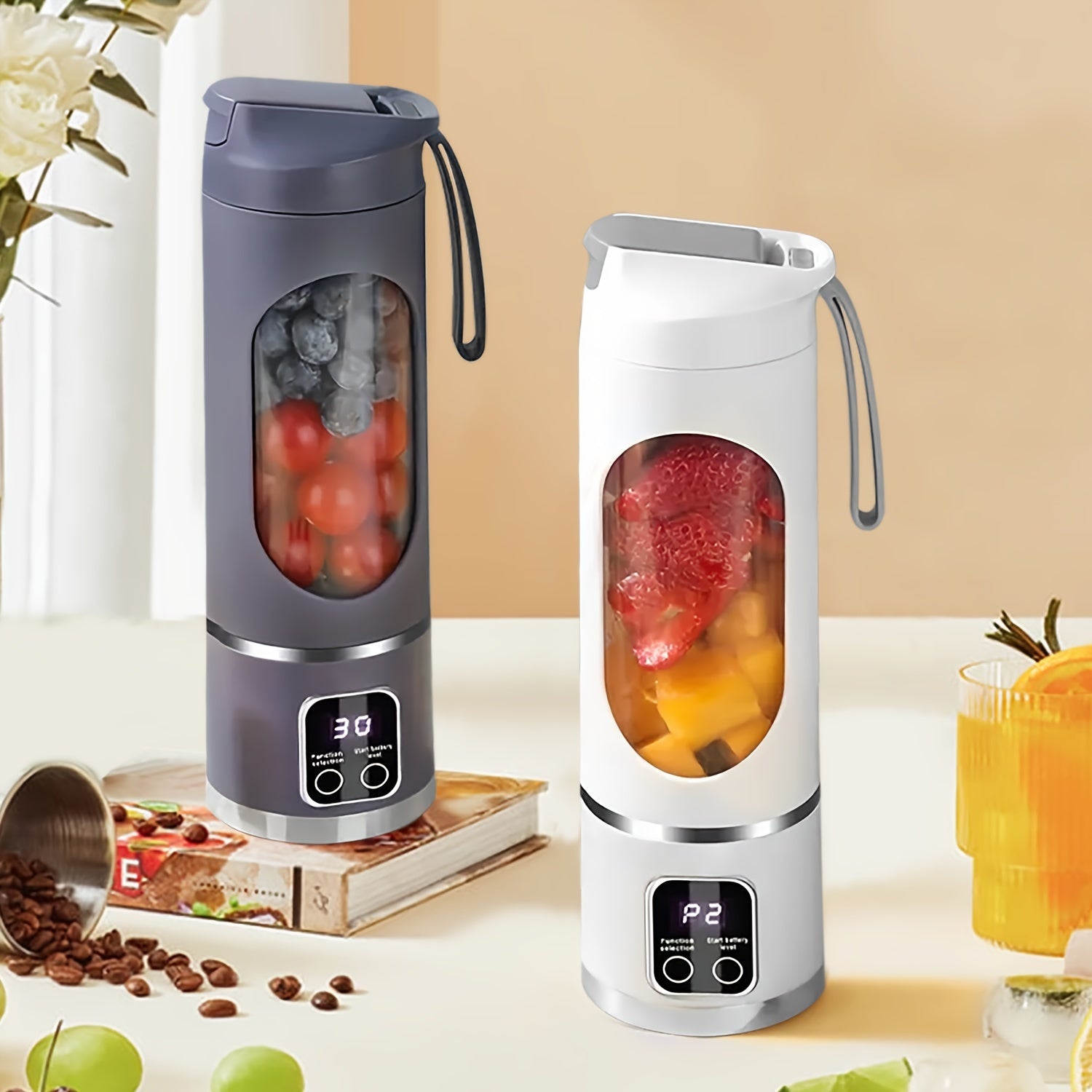 Portable Battery-Powered Blender Juicer for Smoothies and Ice