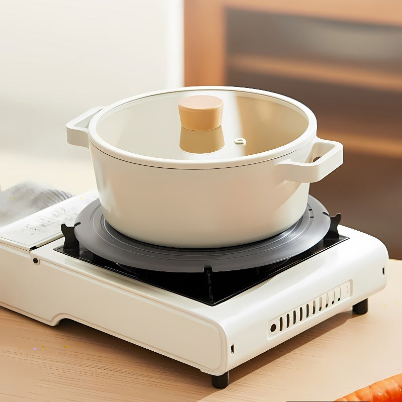 Съемная пластина для теплообмена для газовых плит с антипригорающей изоляцией и равномерным распределением тепла