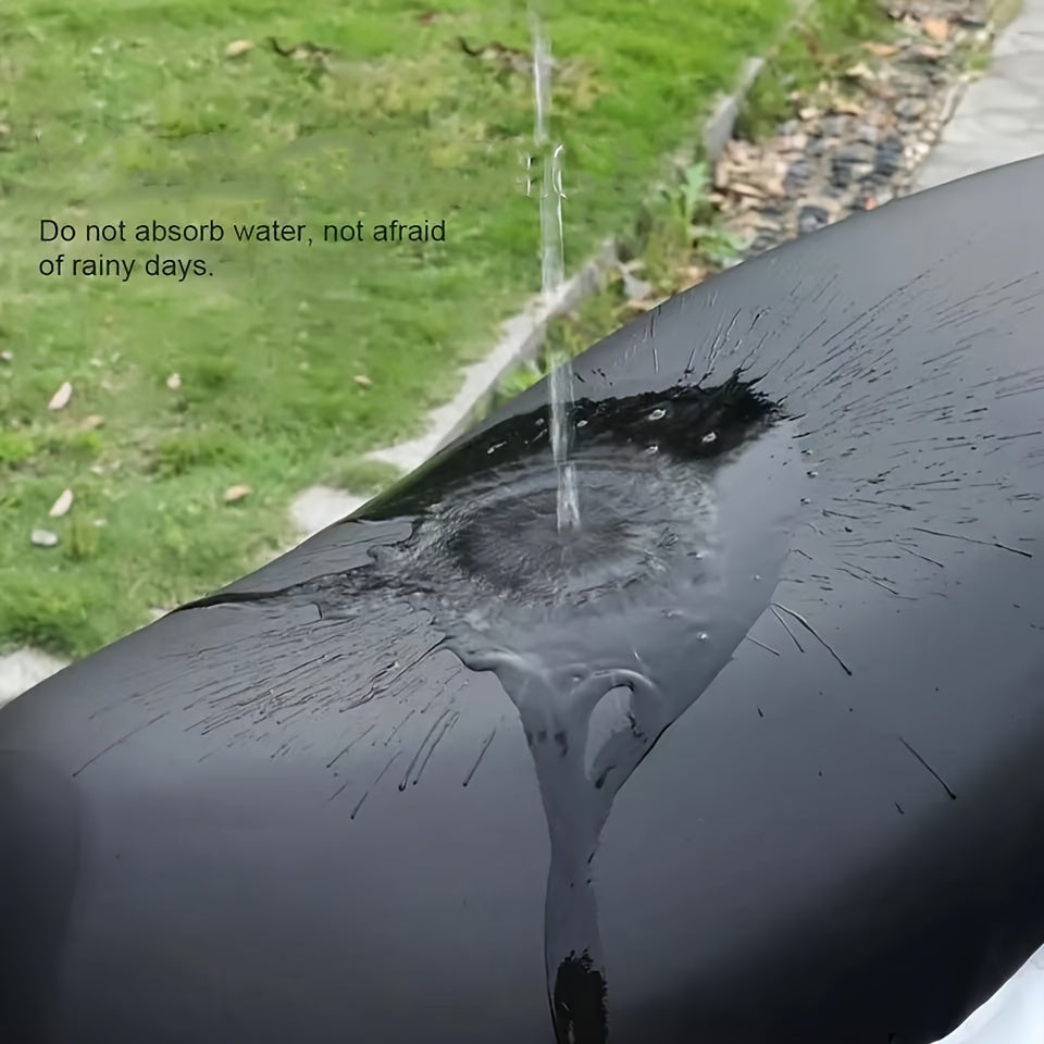 Funda para asiento de motocicleta negra, impermeable, resistente al polvo y a los rayos UV, ajuste ceñido
