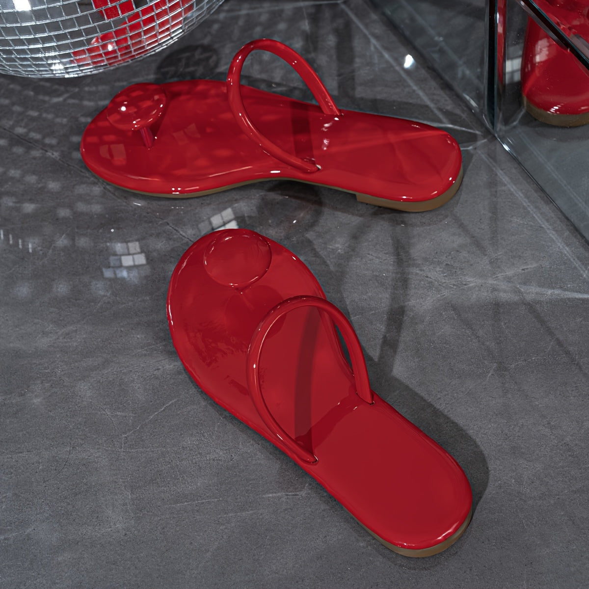 Women's Flat Thong Sandals with Buckle Open Toe Summer Shoes in Multiple Colors