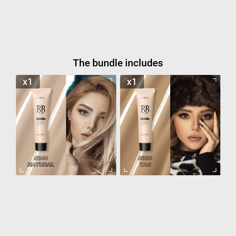 Women Waterproof BB Cream Concealer Full Coverage Makeup Foundation 30ml