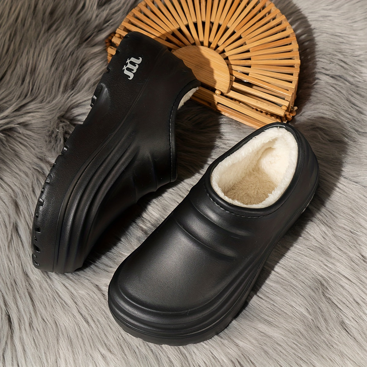 Women's Black EVA Clogs Thick Sole Indoor Outdoor House Slippers