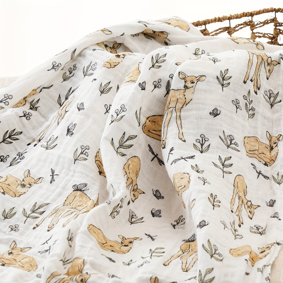 Уютно устроитесь с нашим 1-слойным мягким муслиновым пледом, размером 110*120 см и состоящим из 2 слоев мягкого муслинового материала. Идеально подходит для домашнего уюта или в поездках, также станет отличным подарком на Хэллоуин или Рождество.