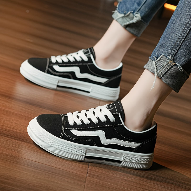 Women's Canvas Sneakers Spring Summer Breathable Low-Top Casual Shoes All-Season
