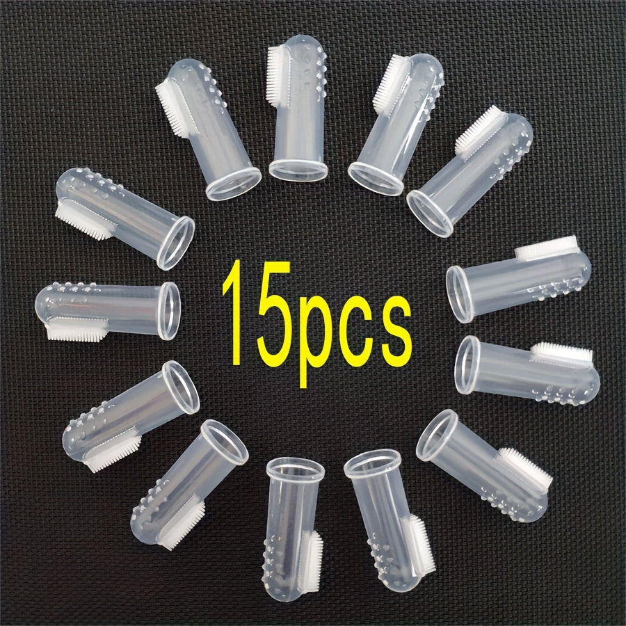 Pet Dental Care Set Soft Silicone Biodegradable Dog and Cat Toothbrushes