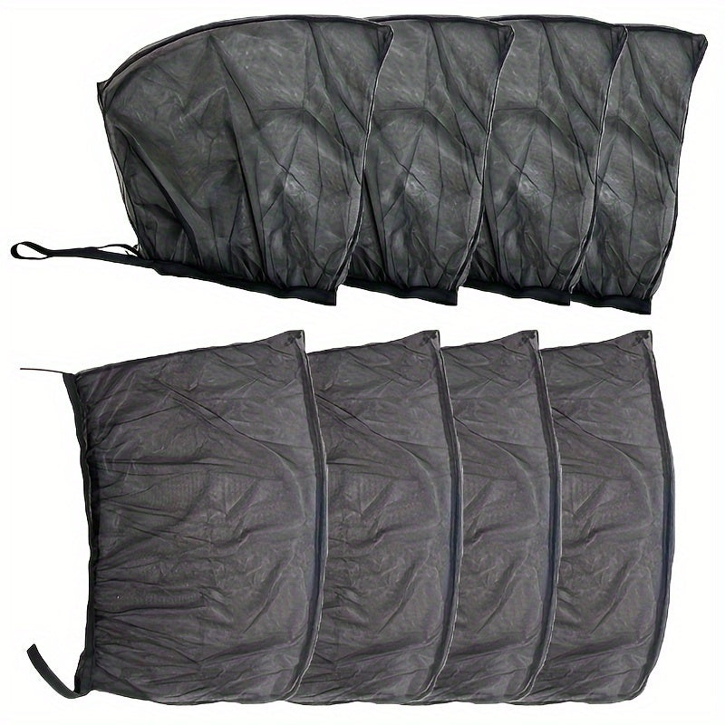 2Pcs Car Window Mosquito Nets Sunshade Ventilation UV Heat Protection