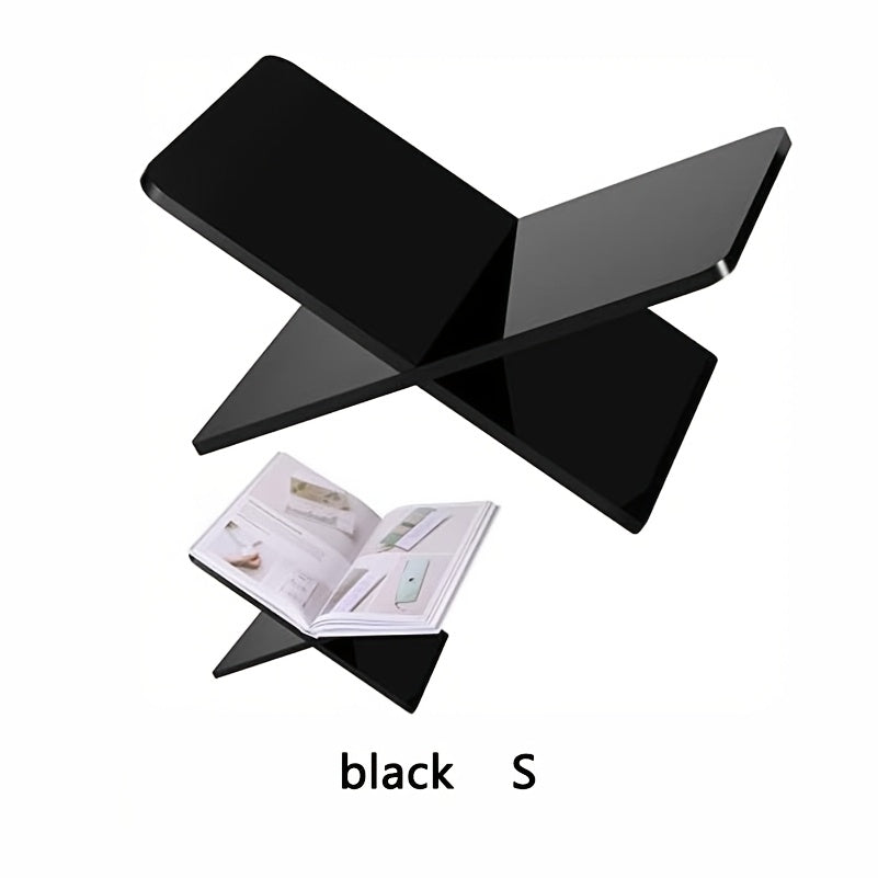 X-Shaped Transparent Acrylic Reading Stand for Books and Magazines