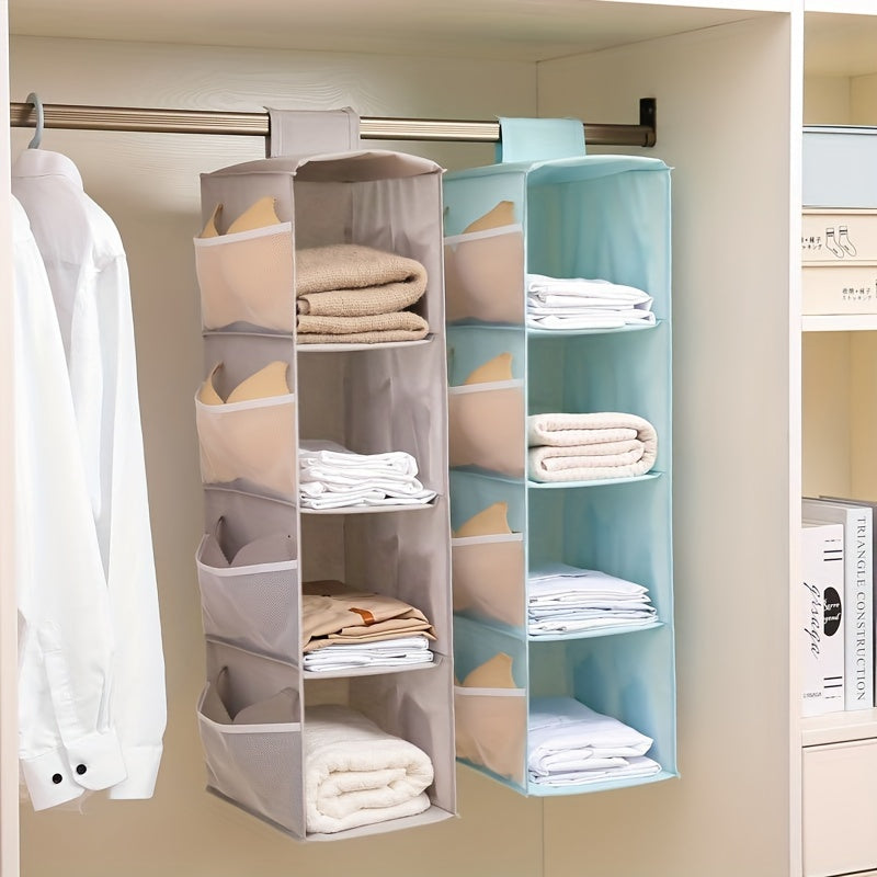 Foldable Wardrobe Storage Hanging Bag with 4 Layers for Clothes and Accessories