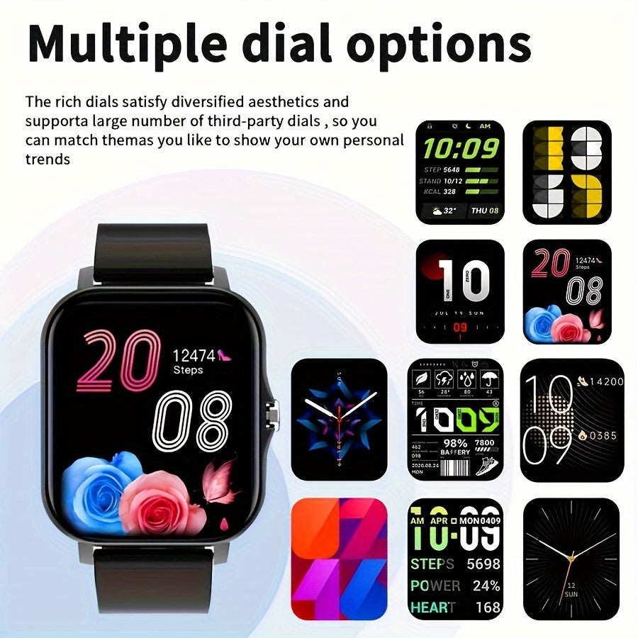 2024 1.83-Inch Full Touch Screen HD Smart Watch with Wi-Fi Call SMS Sports Modes