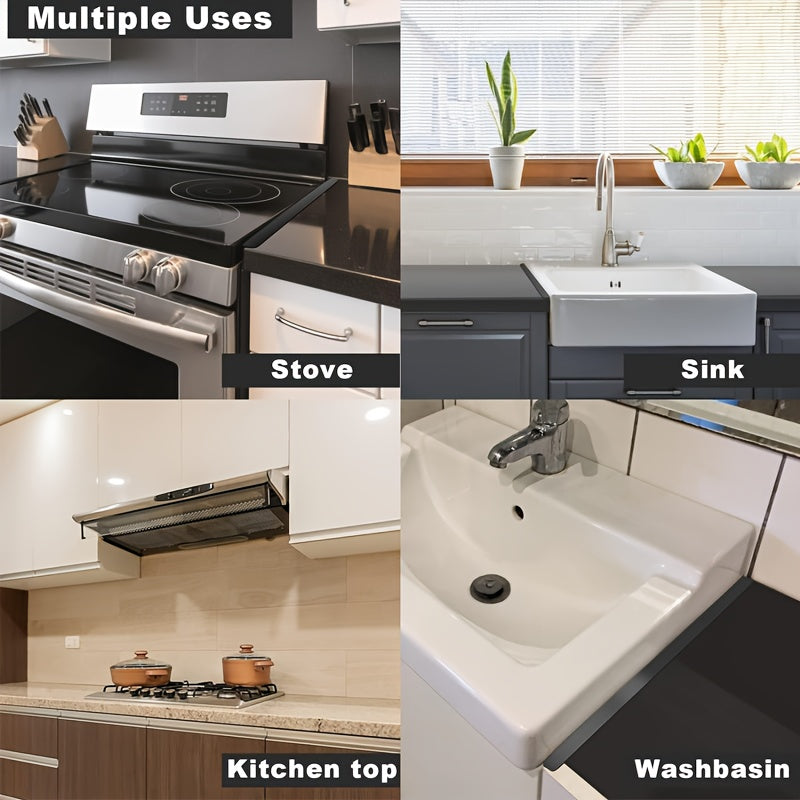 Набор из 2 накладок на зазор между духовкой и плитой из нержавеющей стали, термостойкие, легко очищаются, заполняют зазоры