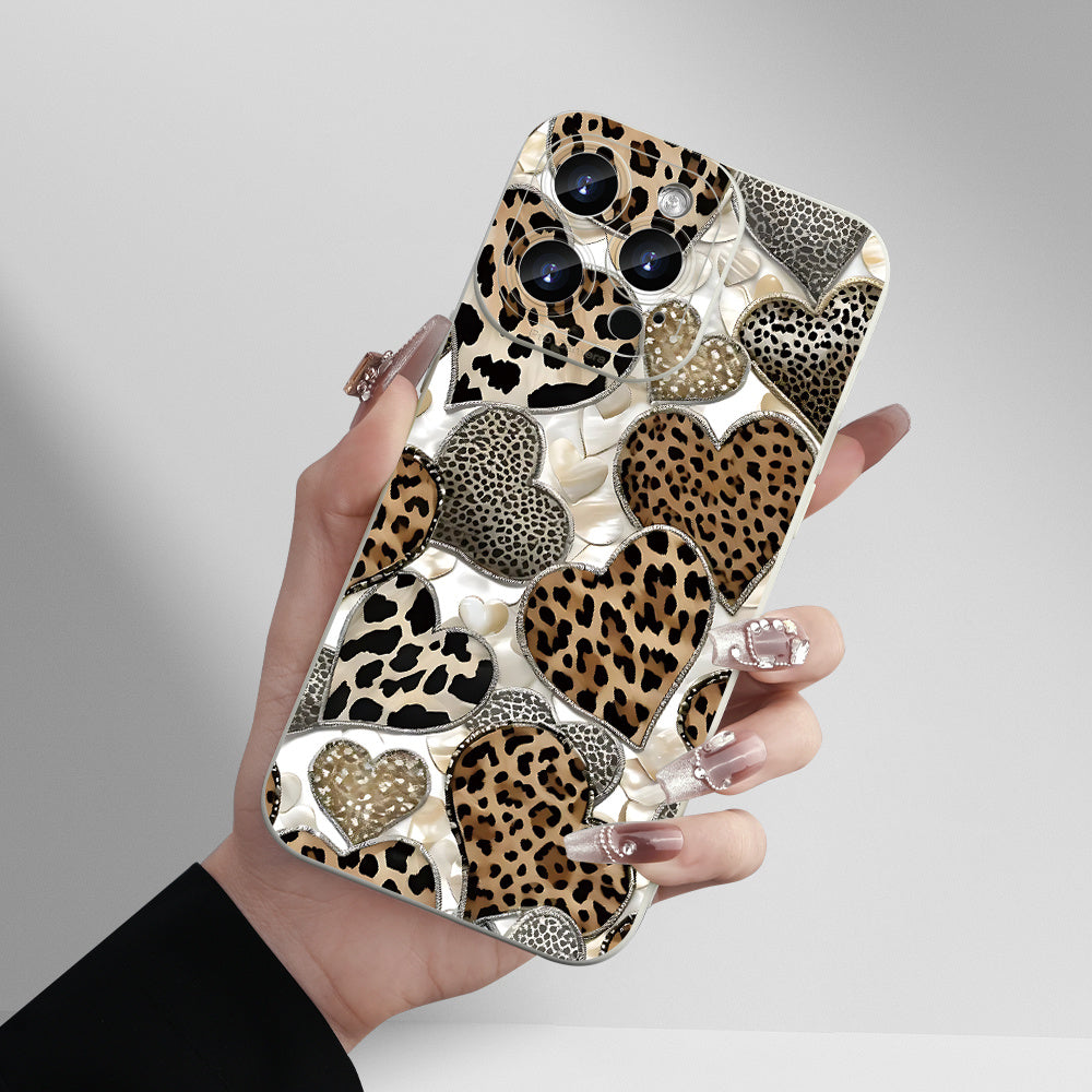 Leopard Print TPU Phone Case for iPhone 7-16 Plus Pro Max Stylish Protective Cover