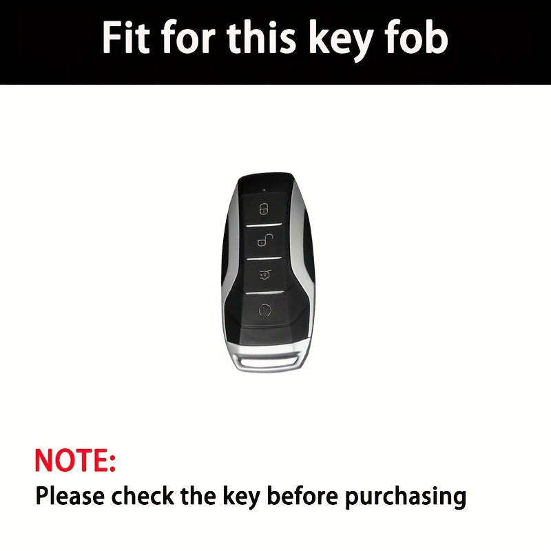 Universal TPU Car Key Fob Cover Black Gold Accents for Smart Keys