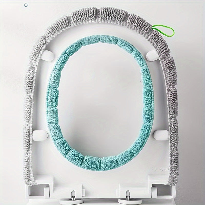 Asiento de inodoro lavable de doble color, duradero y cómodo para todas las estaciones, uso residencial y comercial