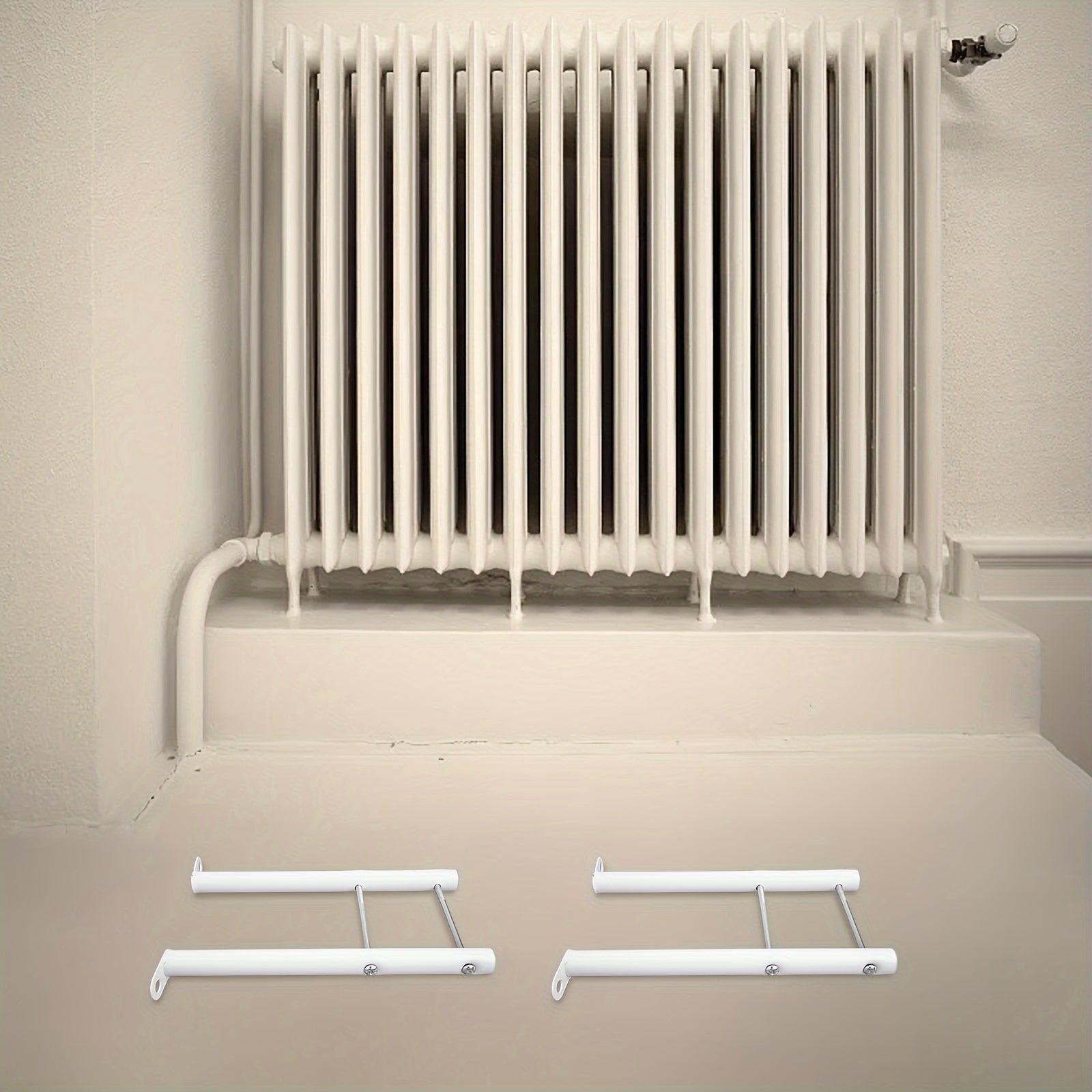 Two Radiator Heaters Floor Stand Vertical Design Thickened Bracket