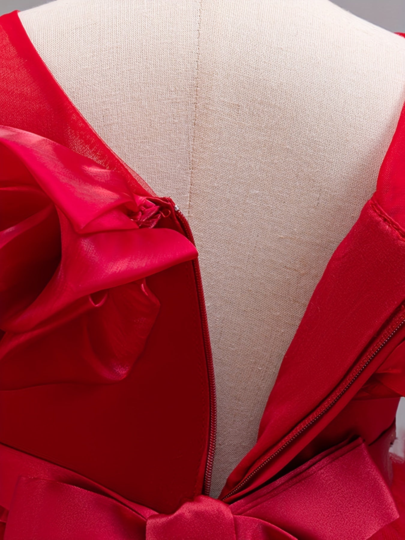 Girls Embroidered Mesh Ball Gown Dress for Parties and Holidays Long Length