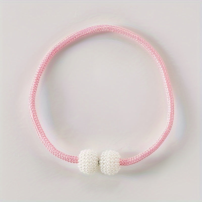 Set of 2 Magnetic Curtain Buckles Space-Saving Tiebacks for Drapery Adjustment