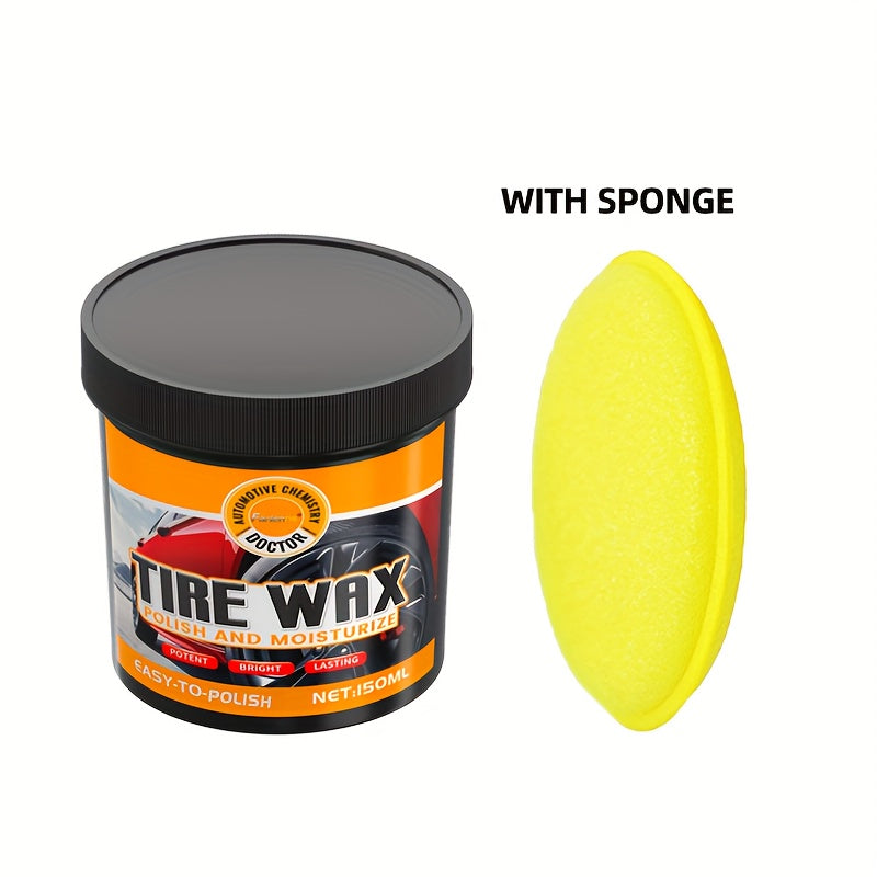 150g Automotive Interior Polishing Paste Car Care Kit with Tire Gloss Wax and Plastic Leather Repair