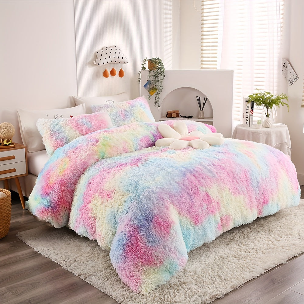 Люкс плюш узун жонли ювошли қопламалар тўплами, зиппер ёпишли, нафас олувчи полиэстер, бир рангли, барча мавсумлар учун