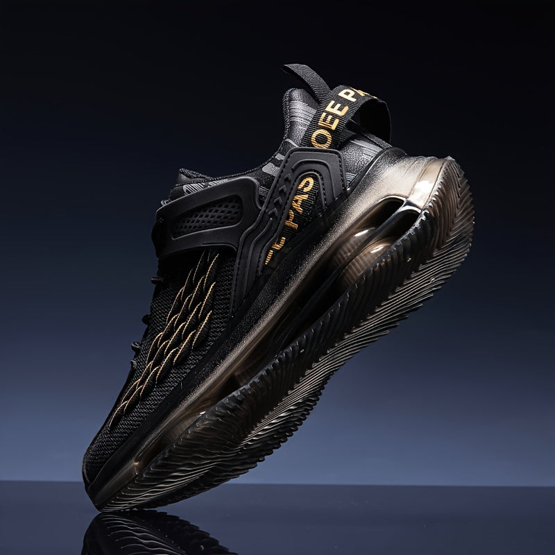 Men's Low Top Running Shoes Lace-Up Fabric Upper PVC Sole Casual Sneakers