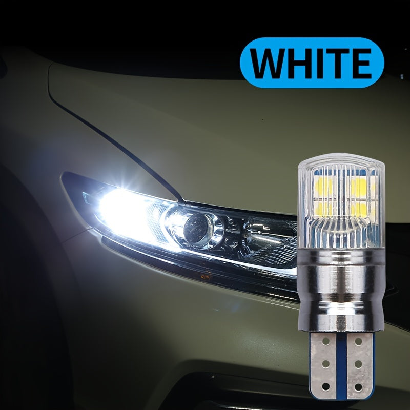 2pcs T10 W5W W16W LED Car Lights Dual-Color 3030 8SMD Canbus Error-Free