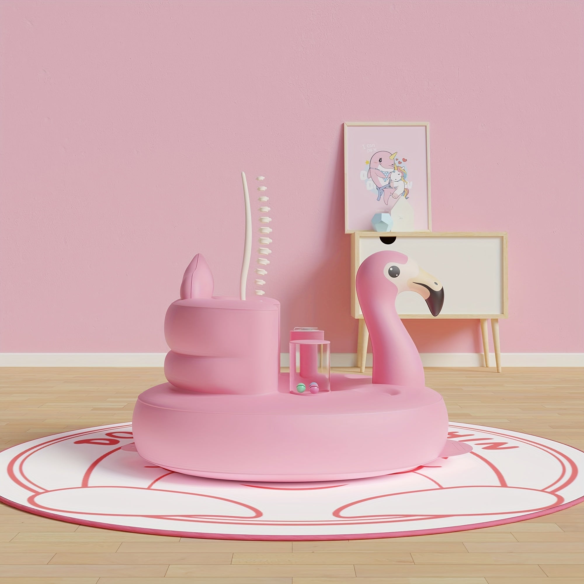 Havo pompasi bilan to'ldiriladigan chaqaloq uchun stul, PVC pol stuli, qo'llab-quvvatlash yostiqchasi, chaqaloqlar uchun