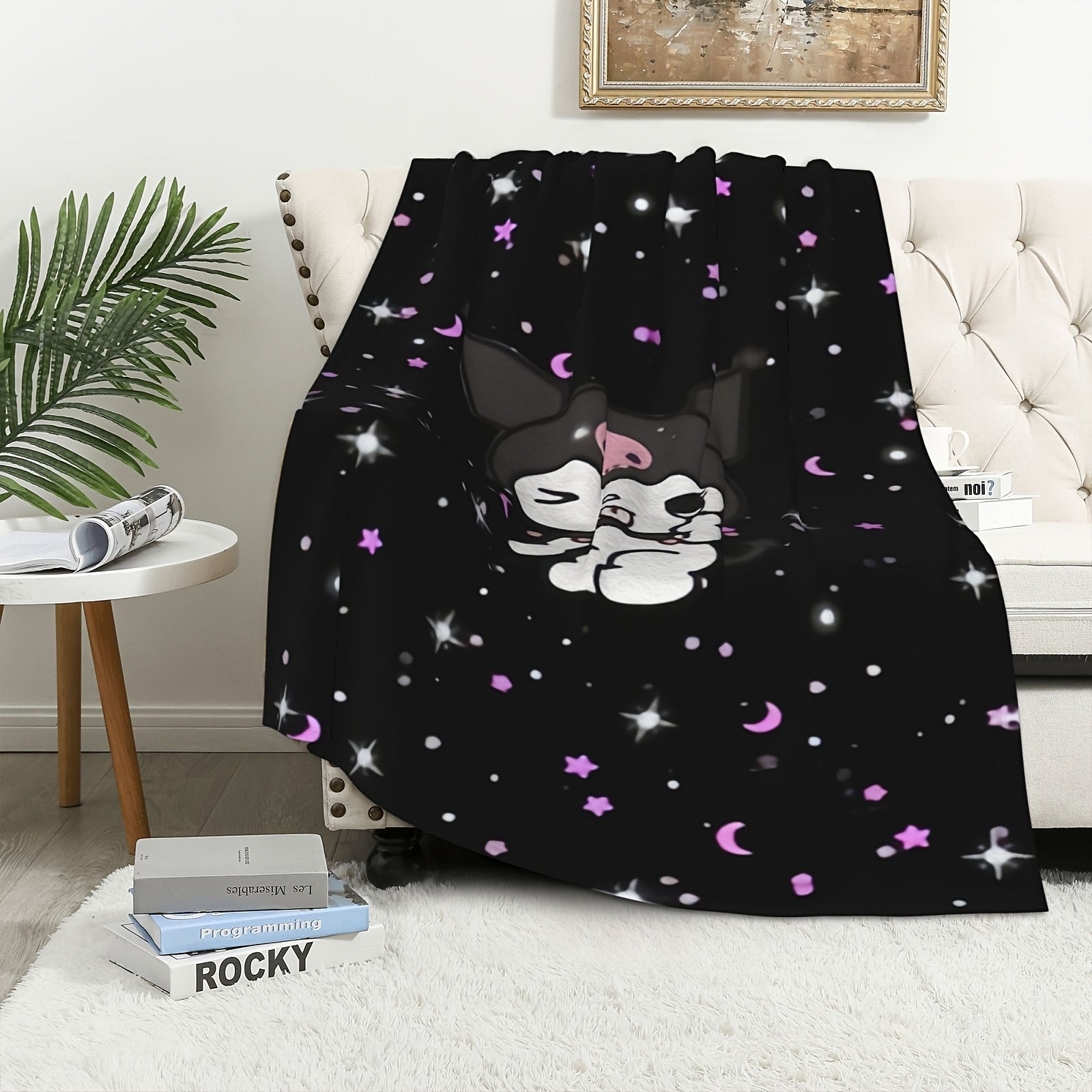 Kids Flannel Blanket Soft Polyester Digital Printed Knitted Cozy Warm Gift