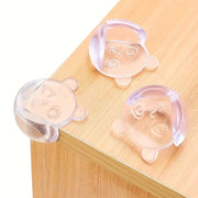 12 to 20 Pieces of Transparent Anti-Collision Corner Protectors with Bear Head Design