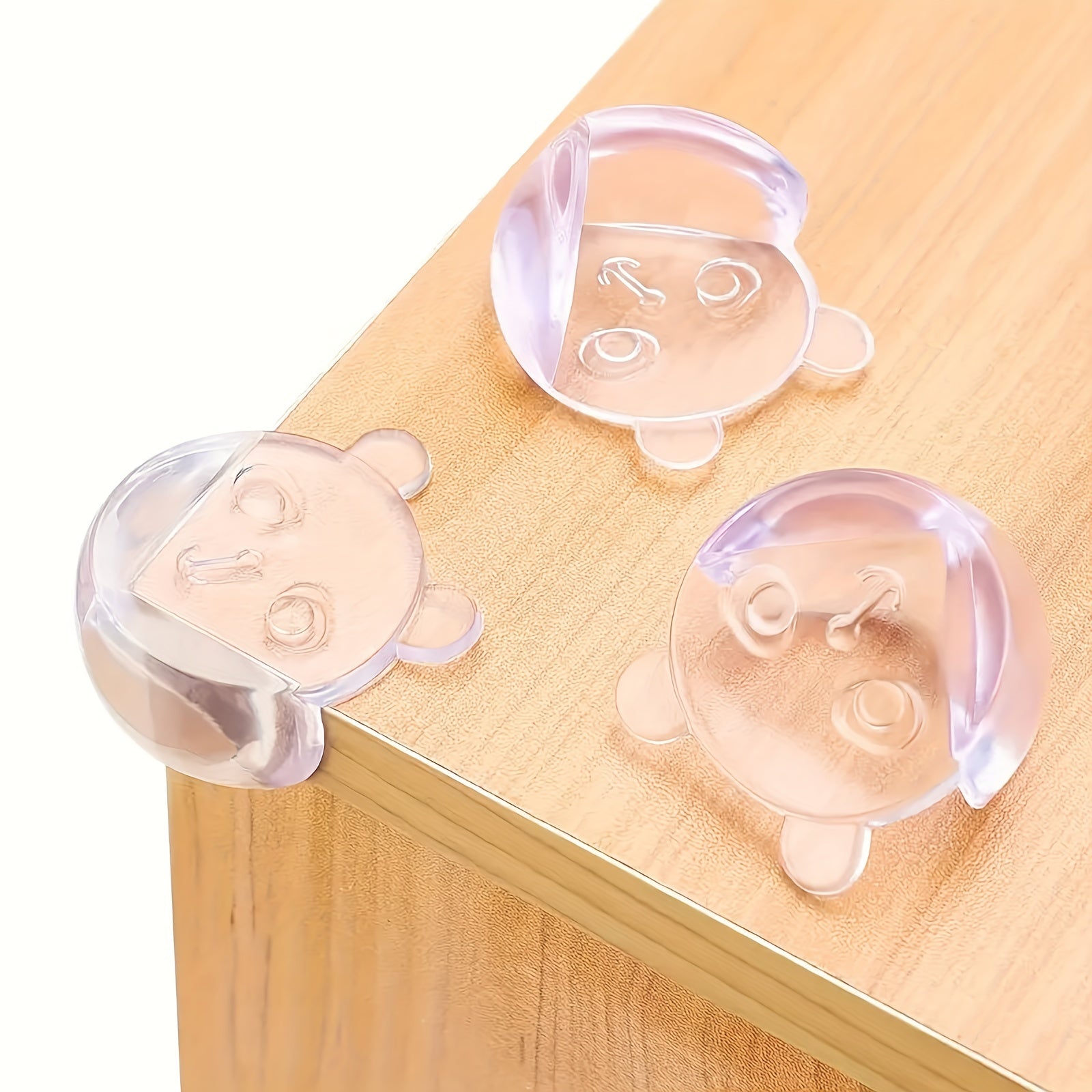 12 to 20 Pieces of Transparent Anti-Collision Corner Protectors with Bear Head Design