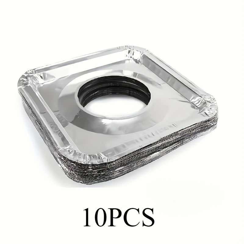 10/50/100 шт. одноразовых алюминиевых фольгированных крышек для конфорок газовых и электрических плит