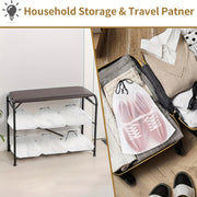Travel Shoe Bags for Men and Women, Clear, Large, Drawstring Storage, 39.88cm x 29.97cm